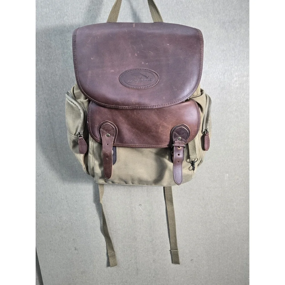 Bob Timberlake Luggage Rucksack Backpack Canvas Leather Bass Pro 2007